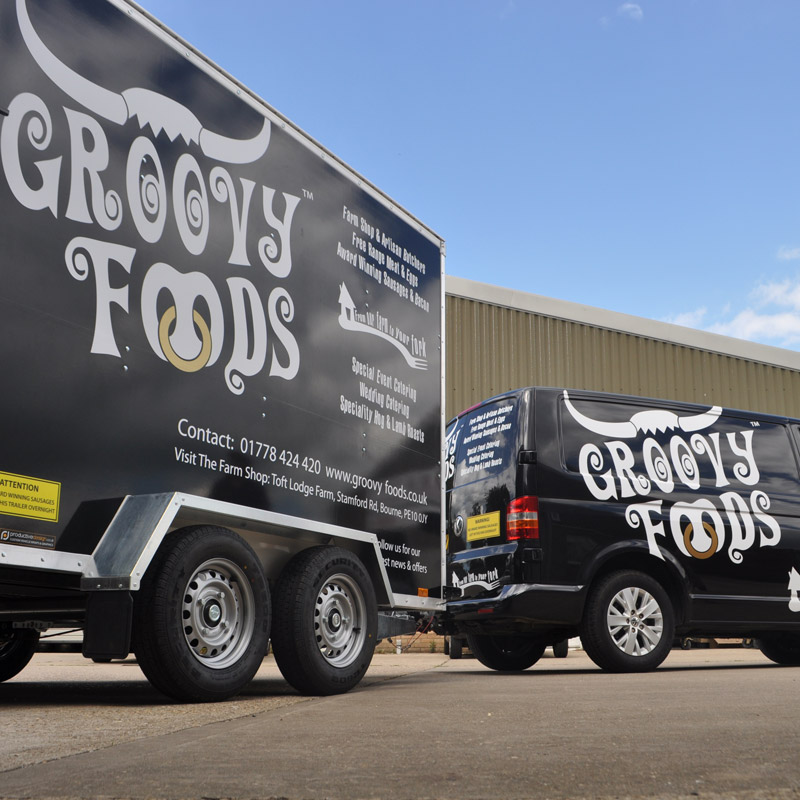 groovy foods van and trailer graphics wrap peterboroughjpg