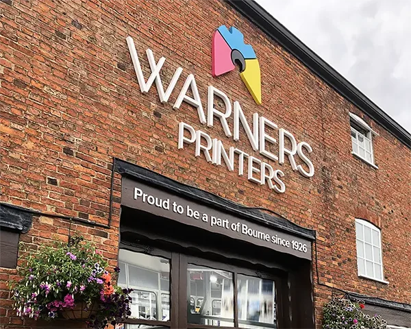 warners printers built up letters bourne office building signage thumb