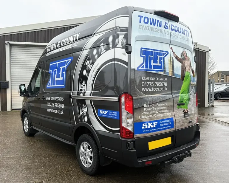 town and county engineering services ford transit van partial wrap graphics thumb